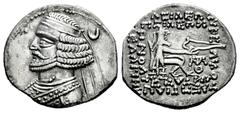 Greek Coins Kingdom of Parthia. Orodes II. Drachm. 57-38 BC. Mithradatkart. (Sellwood-45.14). (Shore-225). (Sunrise-364). Anv.: Diademed and draped bust to left; crescent to right. Rev.: Archer (Arsak