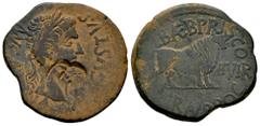 Celtiberian Coins Calagurris. Augustus period. Unit. 27 BC - 14 AD. Calahorra (La Rioja). (Abh-416). (Pueyo-112c). (Acip-3122c). Anv.: MVN. (CL. IV)LIA. AVGVSTVS. Laureate head of Augustus right. Rev.
