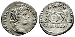 Roman Imperatorial Augustus. Denarius. 7-6 a.C. Rome. (Ric-207). (Bmcre-433). (Rsc-43c). Anv.: (CAESA)R AVGVSTVS DIVI F PATER (PATRIAE). Laureate head on the right. Rev.: AVGVSTI (F COS DESIG PRINC I)