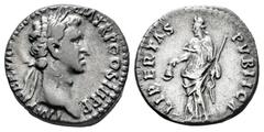 Roman Imperial Nerva. Denarius. 96 AD. Rome. (Ric-II 19). (Bmcre-46). (Rsc-113). Anv.: IMP NERVA CAES AVG P M TR P COS III P P, laureate bust to right. Rev.: LIBERTAS PVBLICA, libertas standing left, 
