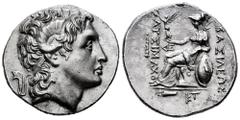 Greek Coins Kingdom of Thrace. Lysimachos. Tetradrachm. 305-281 BC. Kios. (Hgc-7, 555). (Müller-411). Anv.: Diademed head of the deified Alexander right, wearing horn of Ammon. Rev.: ΒΑΣΙΛΕΩΣ / ΛΥΣΙΜΑ