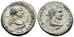 Roman Imperial Trajan. Seleucis and Pieria. Tetradrachm. 108 AD. Antioch. (McAlee-455 (Tyre)). (Prieur-1495 (Tyre)). (RPC-III 3528). Anv.: ΑΥΤΟΚΡ ΚΑΙC ΝЄΡ ΤΡΑΙΑΝΟC CЄΒ ΓЄΡΜ ΔΑΚ. Laureate head of Traja