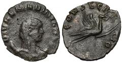 Ancient coins Mariniana (253-254 AD - wife of emperor Valerian I) Antoninian Posthumous, Rome - rareObverse: DIVAE MARINIANAEDraped bust right.Reverse: CONSECRATIOMariniana, draped, raising hand and h