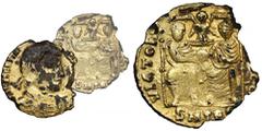 Ancient coins Valentinian I I (364-375 AD) Solidus Subaeratus - rareObverse: DN VALENTINIANVS P F AVGPearl-diademed, draped, and cuirassed bust right. Reverse: VICTORIA AVGG / SMTESValentinian and Val