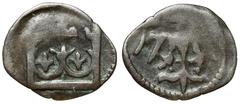 Medieval Poland Władysław II Jagiełło, Denar Kraków - rzadkiRzadki denar z czasów Władysława Jagiełły. Odmiana z koroną z prostą podstawą, bez wypełnienia, z trójlistkami w polach - w stylu koron z pó