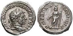 ANCIENT COINS Roman Empire, Karakalla (198-217) Denar - Serapis Roman Empire, Karakalla (198-217) Denar - Serapis, Awers: popiersie w wieńcu laurowym, w prawoANTONINVS PIVS AVG GERM.Rewers: Serapis st