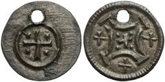 Hungary / UngarnHungary, Obol XII century Węgry, Obol XII wiek Ungarn, Obol XII. Alter Praktycznie nieobiegowa, ale z dziurą.Srebro, średnica 9.9 mm, waga 0.14 g. Grade: ~ Literature: Huszar 81 More p