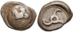 ANCIENT COINS GREECE Dynasts of Lycia, Stater (460-440 BC) Pegasos / Triskeles Grecja, Licja, Khinakha (?), Stater (460-440pne) Charakterystyczny, łezkowaty kształt. Emisja z terenów Azji Mniejszej, z