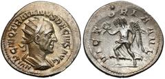 Ancient coins Trajan Decius (AD 249-251), AR Antoninianus, Rome mint. Trajan Decjusz (249-251), Antoninan - Wiktoria Obverse: IMP C M Q TRAIANVS DECIVS AVG, radiated bust of Decius right.Reverse: VICT