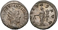 Ancient coins Volusian (AD 251-253), BI Antoninianus, Antiochia mint. Woluzjan (251-253), Antoninian bilonowy - Antiochia Syryjska Obverse: IMP C C VIB TREB GALLVS PF AVG, radiated bust of Volusian ri
