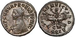 Ancient coins Probus (AD 276-282), BI Antoninianus, Cyzikus mint Probus (276-282), Antoninian - rydwan Słońca Obverse: IMP C M AVR PROBVS P F AVG, radiated bust of Probus left, wearing imperial mantle