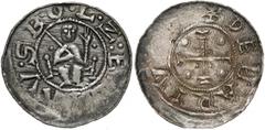 Medieval Poland Collection Bolesław III Krzywousty, Denar - Książę na tronie - BOLZEZLAVS / DEИARIVS Ceniona i rzadka odmiana z nazwą nominału w otoku rewersu.Odmiana legendowa BOLZEZLAVS / DENARIVS.W