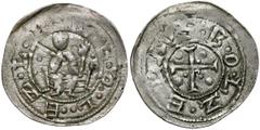 Medieval Poland Collection Bolesław III Krzywousty, Denar - Książę na tronie - BOLZELAVS Typ z księciem na tronie, w odmianie z jego imieniem po obydwu stronach.Na rewersie błąd w imieniu (BOLZELAVS -