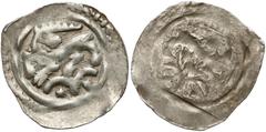 Medieval Österreich, Kärnten, Meinhard von Görz-Tirol (1276-1295), Pfennig - Einhorn Austria, Karyntia, Meinhard von Görz-Tirol (1276-95), Fenig - Jednorożec Ładna i rzadka moneta. Księstwo Kärnten.Me