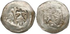 Medieval Österreich, Pfennig - Adler neben der Kapelle Austria, Fenig - Orzeł na lewo od kapliczki Przedstawienie: orzeł ze złożonymi skrzydłami, zwrócony w prawo, obok kapliczki oflankowanej trzema k