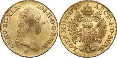 World Gold Coins Austria, Jozeph II, Ducat 1787-B, Kremnitz Austria, Józef II, Dukat 1787-B, Krzemnica Złoto (Au.986), średnica 20.5 mm, waga 3.47 g Reference: Krause KM# 1873 Grade: XF