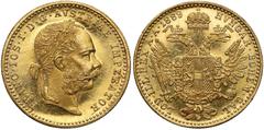 World Gold Coins Austria, Franz Joseph I, Ducat 1889 Austria, Franciszek Józef I, Dukat 1889 Złoto, średnica 19.9 mm, waga 3.48 g Reference: Krause KM# 2267 Grade: AU