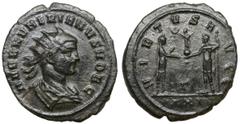 Ancient coins Numerian (283-284 n.e.) Antoninian, AntiochiaAwers: Popiersie cesarza w koronie promienistej, zbroi i paludamentum w prawo, w otoku legenda M AVR NVMERIANVS NOB C,Rewers: Numerian stojąc