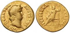 Ancient Coins Nero (54-68 AD) AV Aureus - Rare! Nero (54-68 AD) AV Aureus - Rare! Obverse: NERO CAESAR AVGVSTVS Laureate head right. Reverse: IVPITER CVSTOS Jupiter seated left on throne, holding thun