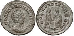 Ancient Coins Cornelia Salonina (253-268 AD) Antoninian Cornelia Salonina (253-268 AD) Antoninian Awers: Popiersie cesarzowej w draperii z związanymi włosami, w prawo, w półksiężycu, w otoku legenda C