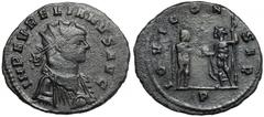 Ancient Coins Aurelian (270-275) Antoninian, Serdica - ex. Philippe Gysen Aurelian (270-275) Antoninian, Serdica - ex. Philippe Gysen Very rare, interesting and desirable bust type. Even black patina,