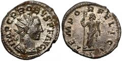 Ancient Coins Probus (276-282) Antoninian, Lugdunum - Beautiful! Probus (276-282) Antoninian, Lugdunum - Beautiful! Full original silvering and great details. Obverse: IMP C PROBVS•P•F•AVG Radiate, cu