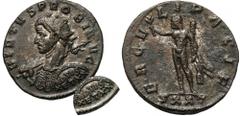 Ancient Coins Probus (276-282) Antoninian, Ticinum - ex. Philippe Gysen Probus (276-282) Antoninian, Ticinum - ex. Philippe Gysen Obverse: VIRTVS PROBI AVG Radiate, cuirassed bust left, holding spear 