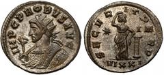 Ancient Coins Probus (276-282) Antoninian, Ticinum Probus (276-282) Antoninian, Ticinum Obverse: IMP C PROBVS AVG Radiate bust left in consular robe, holding eagle-tipped sceptre (scipio). Reverse: SE