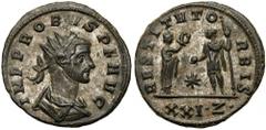 Ancient Coins Probus (276-282) Antoninian, Siscia Probus (276-282) Antoninian, Siscia Obverse: IMP PROBVS P F AVG Radiate, draped and cuirassed bust right. Reverse: RESTITVT ORBIS / * / XXI•Z• Female 