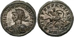 Ancient Coins Probus (276-282) Antoninian, Serdica - BONO IMP Probus (276-282) Antoninian, Serdica - BONO IMP Obverse: BONO IMP PROBO INVICT AVG Radiate, cuirassed and helmeted bust left, holding spea