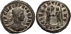 Ancient Coins Probus (276-282 n.e.) Antoninian, Cyzicus Probus (276-282 n.e.) Antoninian, Cyzicus Obverse: IMP C M AVR PROBVS AVG Radiate, draped and cuirassed bust right. Reverse: CLEMENTIA TEMP / XX