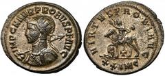 Ancient Coins Probus (276-282 n.e.) Antoninian, Cyzicus Probus (276-282 n.e.) Antoninian, Cyzicus Obverse: IMP C M AVR PROBVS P F AVG Radiate, cuirassed and helmeted bust left, holding spear and shiel