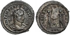 Ancient Coins Probus (276-282) Antoninian, Tripolis Probus (276-282) Antoninian, Tripolis Obverse: IMP C M AVR PROBVS P F AVG Radiate, draped and cuirassed bust right. Reverse: CLEMENTIA TEMP / * / XX