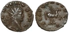 Ancient Coins Gallienus (258-268 AD) Antoninian, Rome - pegasusObverse: GALLIENVS AVGRadiate bust right. Reverse: SOLI CONS AVG / APegasus right. Bilon, diameter 18,9 x 20 mm, weight 3,0 g. Awers: Pop