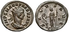 Ancient Coins Probus (276-282 AD) Antoninian, RomeObverse: IMP C M AVR PROBVS AVGRadiate, cuirassed and draped with paludamentum bust right. Reverse: SALVS AVG / Δ / XXISalus standing left, holding lo