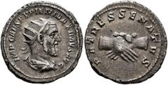 A collection from the Rhineland Pupienus, 238. Antoninianus (Silver, 22 mm, 5.27 g, 12 h), Rome, circa April-June 238. IMP CAES PVPIEN MAXIMVS AVG Radiate, draped and cuirassed bust of Pupienus to rig