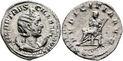Roman Imperial Herennia Etruscilla, Augusta, 249-251. Antoninianus (Silver, 21 mm, 2.75 g, 1 h), Rome, 250-251. HER ETRVSCILLA AVG Diademed and draped bust of Herennia Etruscilla set to right on cresc