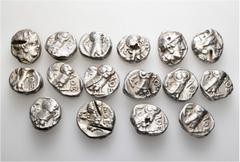Group Lots A lot containing 16 silver coins. All: Athenian Tetradrachms. Fine to very fine. LOT SOLD AS IS, NO RETURNS. 16 coins in lot. From a European collection, formed before 2005.