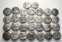 Group Lots A lot containing 30 silver coins. All: Parthian Tetradrachms. Fine to very fine. LOT SOLD AS IS, NO RETURNS. 30 coins in lot. From a European collection, formed before 1990.