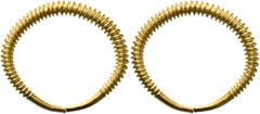 Celtic UNCERTAIN. Circa 1100-500 BC. Ring Money (Gold, 24 mm, 3.09 g). A twisted single shaft of gold with plain ends. Leu 7 (2020), 1001. Slightly bent, otherwise, extremely fine. Late Bronze or earl