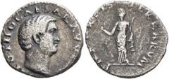 Roman Imperial Otho, 69. Denarius (Silver, 18 mm, 2.73 g, 5 h), Rome, 15 January-16 April 69. IMP M OTHO CAESAR AVG TR P Bare head of Otho to right. Rev. PAX ORBIS TERRARVM Pax standing front, head to