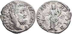 Roman Imperial Pertinax, 193. Denarius (Silver, 17 mm, 2.90 g, 12 h), Rome. IMP CAES P HELV PERTIN AVG Laureate head of Pertinax to right. Rev. AEQVIT AVG TR P COS II Aequitas standing front, head to 