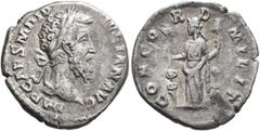 Roman Imperial Didius Julianus, 193. Denarius (Silver, 17 mm, 2.49 g, 1 h), Rome. IMP CAES M DID IVLIAN AVG Laureate head of Didius Julianus to right. Rev. CONCORD MILIT Concordia standing front, head