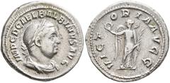 Roman Imperial Balbinus, 238. Denarius (Silver, 20 mm, 3.35 g, 6 h), Rome, circa April-June 238. IMP C D CAEL BALBINVS AVG Laureate, draped and cuirassed bust of Balbinus to right. Rev. VICTORIA AVGG 