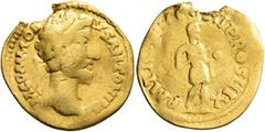 Early Medieval & Islamic UNCERTAIN GERMANIC TRIBES, Pseudo-Imperial coinage. Mid 3rd-early 4th centuries. 'Aureus' (Gold, 20 mm, 3.42 g, 1 h), ‘Early Group’. Imitating Commodus, 180-192. M COMMOD-VS A