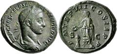 The Aes Augustorum Collection Severus Alexander, 222-235. As (Copper, 26 mm, 11.89 g, 12 h), Rome, 228. IMP CAES M AVR SEV ALEXANDER AVG Laureate, draped and cuirassed bust of Severus Alexander to rig