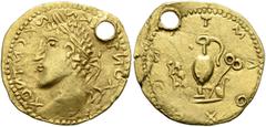 The Aurum Barbarorum Collection IV UNCERTAIN GERMANIC TRIBES, Aurum Barbarorum. Late 3rd-early 4th centuries. 'Aureus' (Gold, 18 mm, 2.86 g, 12 h). OXИTMƆ K∾∾K [...]TИOX Laureate imperial head to left