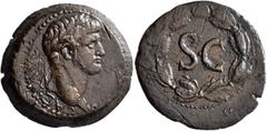 Roman Provincial SYRIA, Seleucis and Pieria. Antioch. Otho, 69. 'Semis' (Bronze, 24 mm, 9.30 g, 12 h). [IMP M OTHO] CAE•AVG Laureate head of Otho to right. Rev. Large S•C within laurel wreath. BMC -. 