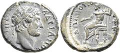 The Collection of E. ten Brink: Hadrian LYDIA. Stratonicaea-Hadrianopolis. Hadrian, 117-138. Assarion (Bronze, 20 mm, 4.99 g, 6 h), Kandidos, strategos, circa 128-130. ΑΔΡΙΑΝΟϹ [ΚΤ]ΙϹΤΗϹ Laureate head
