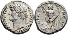 The Collection of E. ten Brink: Hadrian EGYPT. Alexandria. Hadrian, 117-138. Tetradrachm (Billon, 24 mm, 13.53 g, 12 h), RY 19 = 134/5. ΑΥΤ ΚΑΙϹ ΤΡΑΙΑΝ ΑΔΡΙΑΝΟϹ ϹЄΒ Laureate head of Hadrian to left. R